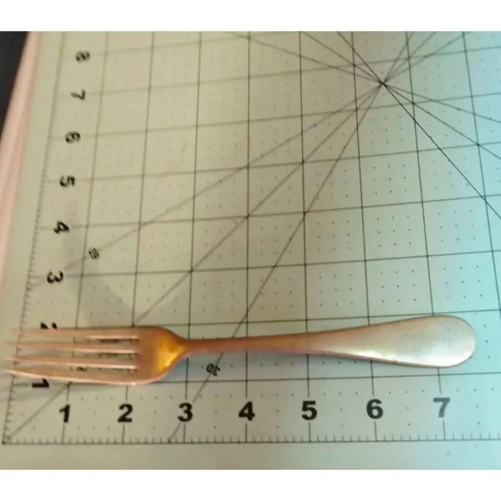 Carson Crockery Dinner Fork Solid Nickel Silver Vintage